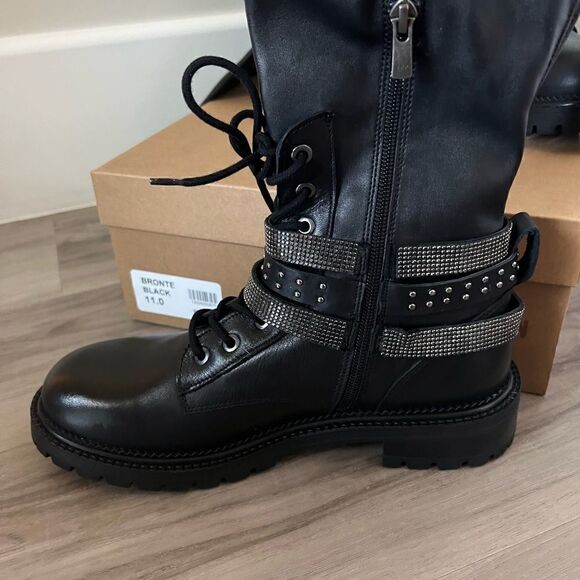New in Box Steve Madden Over the knee Bronte boot with crystal buckles size 11 - Picture 10 of 15